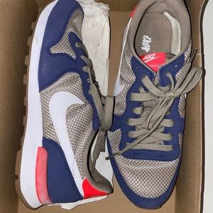 Nike Sneakers, Tan Blue Neon Orange